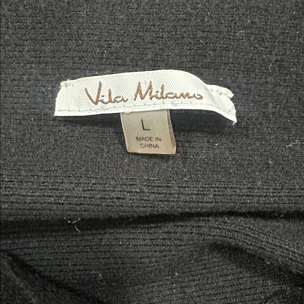 Vida Milano Vintage Women's 25 % Wool Black Embellished Sweater Sz L - Picture 5 of 6